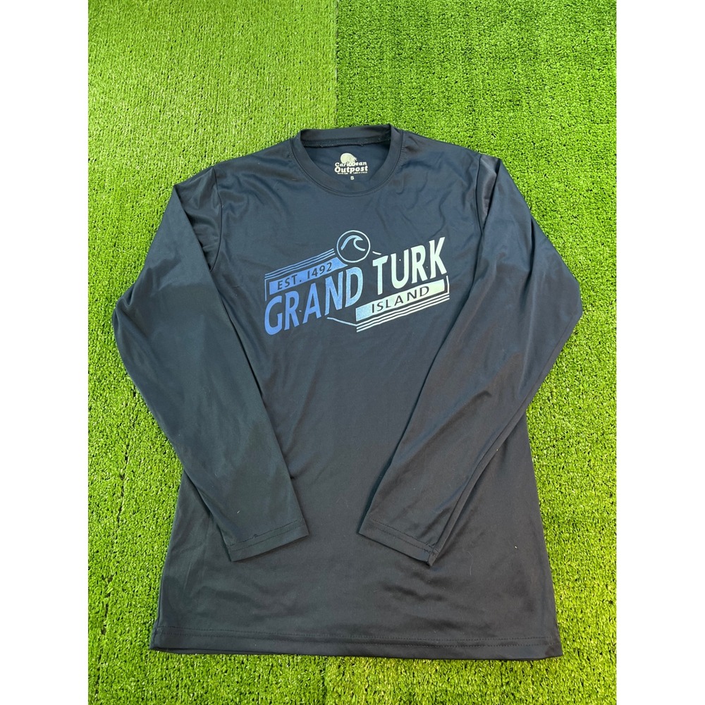 Caribbean Outpost Grand Turk‎ Island Long Sleeve Shirt Mens size Small
